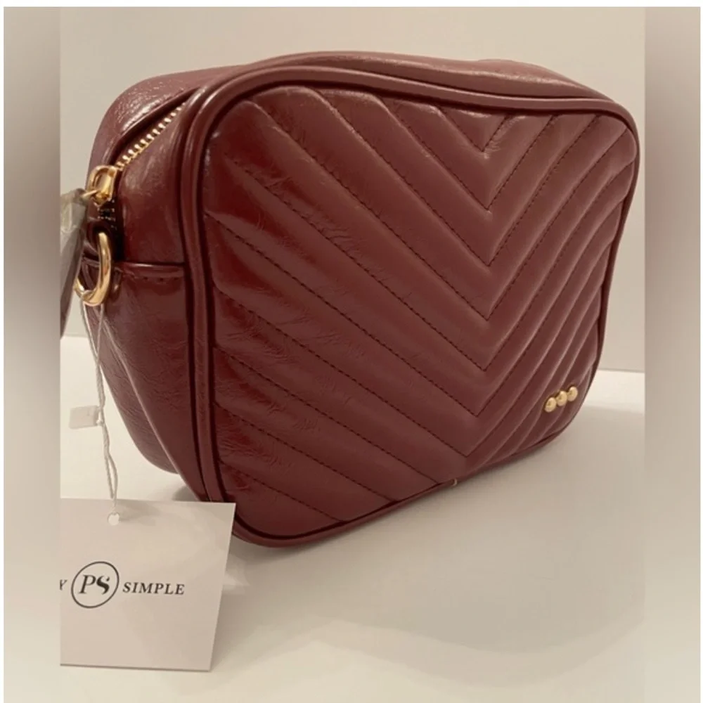 Ruby Quilted Leather Camera Bag (Anthropologie Brand)
